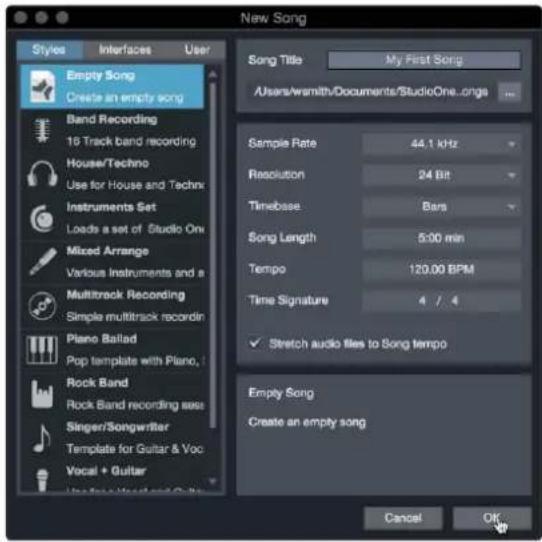 PRESONUS Quantum 2626 - Oprettelse af en ny sang - 2