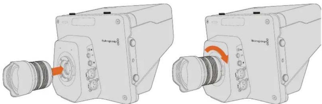 Blackmagic Design Studio Camera 4K 2 - レンズの取り付け - 1