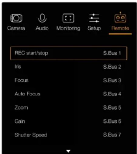 Blackmagic Design Studio Camera 4K 2 - Настройки Remote - 1