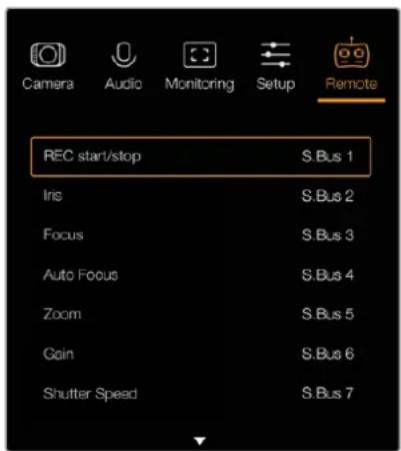 Blackmagic Design Studio Camera 4K 2 - Remote-Einstellungen - 1