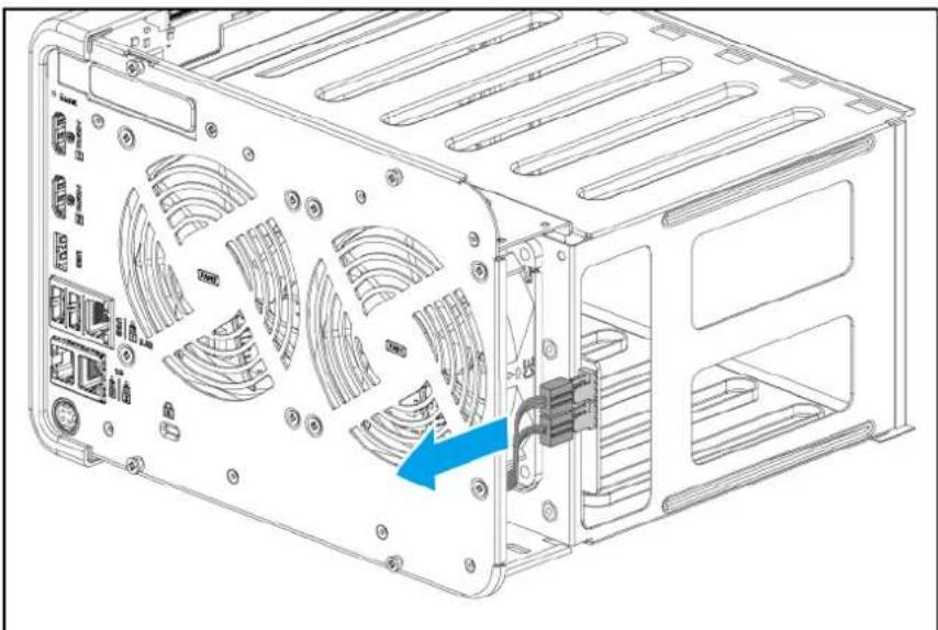 Technical line drawing of a computer tower case with ventilation grilles and mounting hardware (no text or symbols)