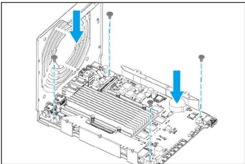 Technical diagram of an electronic device showing internal components and ventilation ducts (no text or symbols)