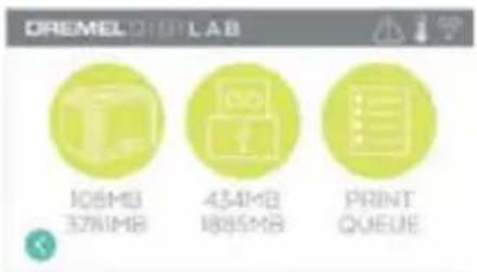 DREMELAB 106MB 37MB 434MB 1885MB PRINT QUEUE