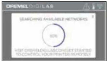 DREMEL DIGILAB SEARCHING AVAILABLE NETWORKS 90% WIST DREHOLD/LABCONGET STARTED TO CONTROL YOUR POINTER REMOTELY