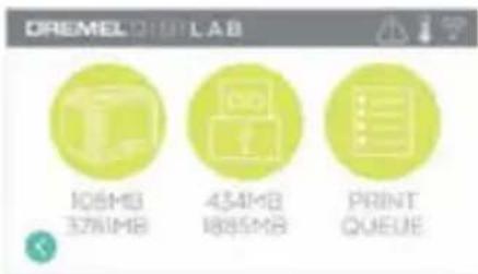 DREMEL@101LAB 106MB 376MB 454MB 188.5MB PRINT QUEUE