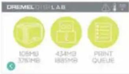 DREMEL DIGE LAB 106MB 378MB 434MB 1885MB PRINT QUEUE
