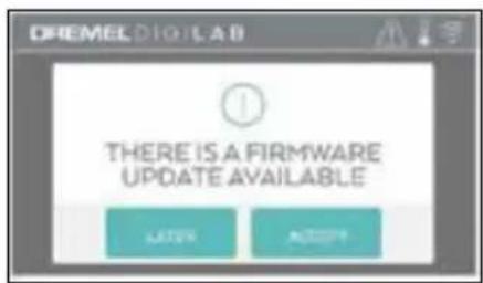 CREMEL DIGILAB THERE IS A FIRMWARE UPDATE AVAILABLE LITER ADDITION