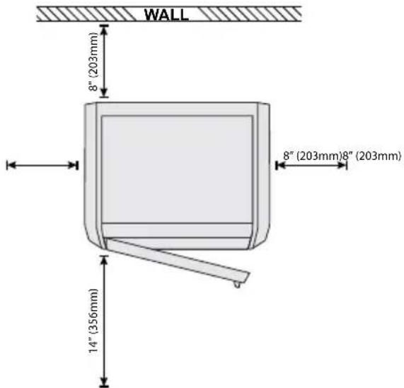 WALL g" (203mm) 8" (203mm)8" (203mm) 14" (356mm)