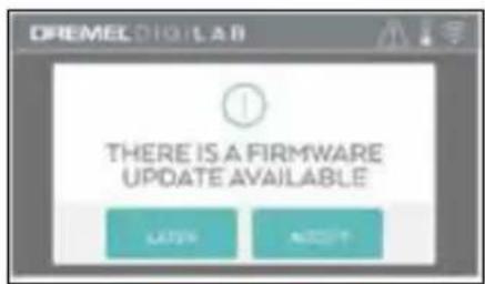 CREMEEL DIGITALAB THERE IS A FIRMWARE UPDATE AVAILABLE LITER MINTANT