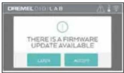 CREMEL DIGLAB THERE IS A FIRMWARE UPDATE AVAILABLE LAYER ACCEPT