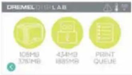 DREMEL DIGE LAB 106MB 378MB 434MB 1885MB PRINT QUEUE