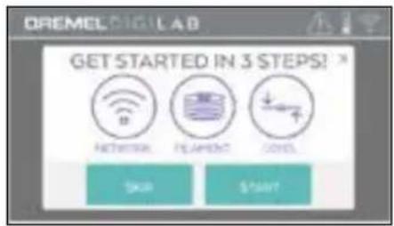 OREMEL DIG L A D GET STARTED IN 3 STEPS? AFT/REDACT FLU/ARIDUCT COOL SKIP START
