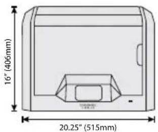 16" (406mm) 20.25" (515mm)
