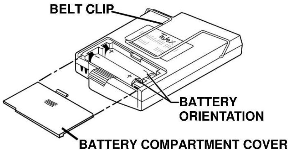 BELT CLIP BATTERY ORIENTATION BATTERY COMPARTMENT COVER
