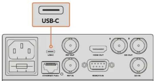 USB-C USB-C REF OUT HDMI OUT A B SDN OUT ETHERNET POT+ REF IN REMOTE IN SDIN