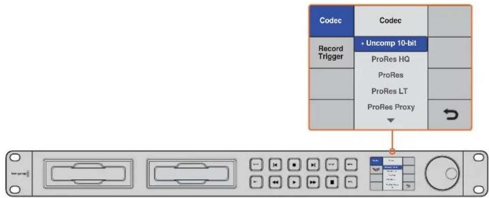 Codec Record Trigger • Uncomp 10-bit ProRes HQ ProRes ProRes LT ProRes Proxy