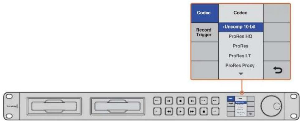 Codec Record Trigger •Uncomp 10-bit ProRes HQ ProRes ProRes LT ProRes Proxy