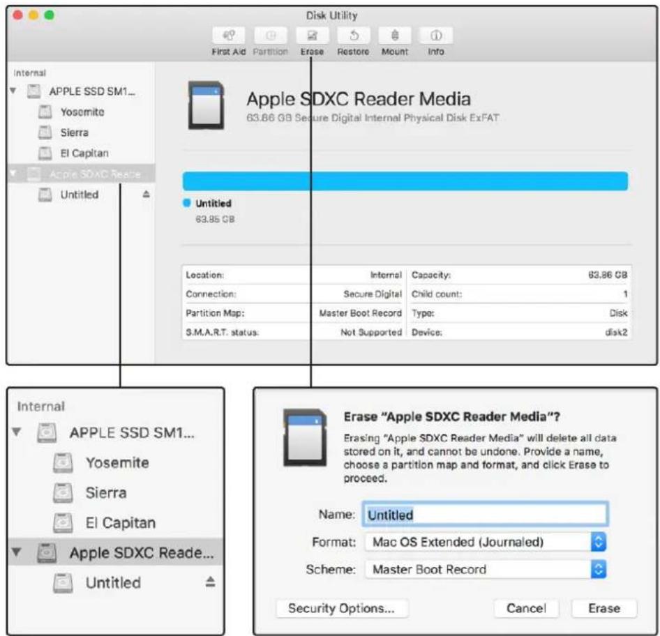 Blackmagic Design HyperDeck Studio Mini - Mac OSコンピュータでフォーマットする: - 1