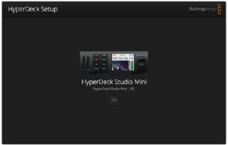 HyperDeck Setup Blackmagic design HyperDeck Studio Mini HyperDeck Studio Mini >