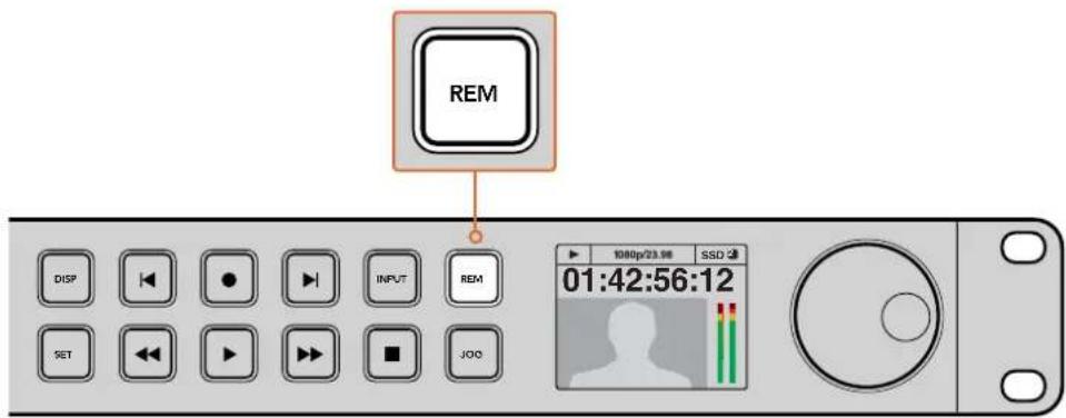 REM 1080p/23.96 SSD 01:42:56:12 DISP INPUT INPUT REM SET JOC