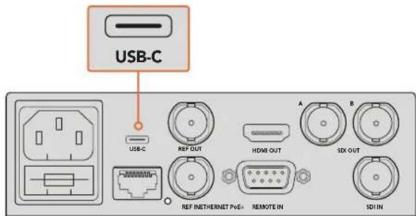 USB-C USB-C REF OUT HDMI OUT A B SDK OUT REF INETHERNET PvE+ REMOTE IN SDI IN