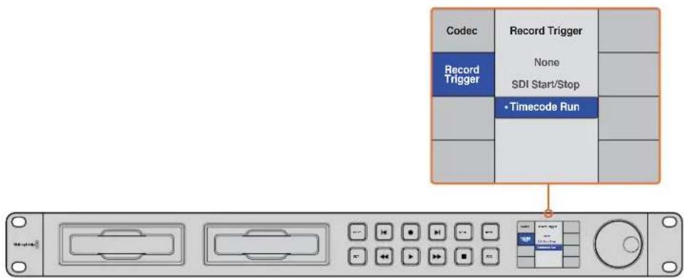 Codec Record Trigger None SDI Start/Stop • Timecode Run