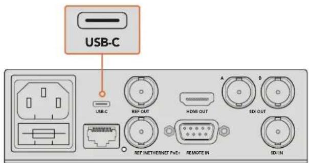 USB-C USB-C REF OUT HDMI OUT A B SDX OUT REF INETHERNET PoE+ REMOTE IN SDI IN