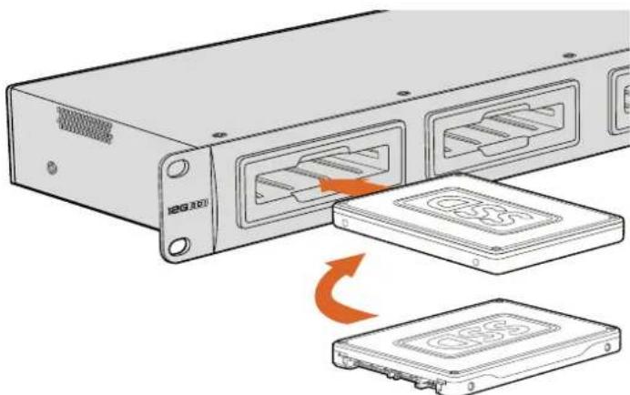Blackmagic Design HyperDeck Studio Mini - To plug in an SSD: - 1