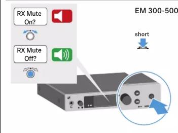 RX Mute On? RX Mute Off? short EM 300-500