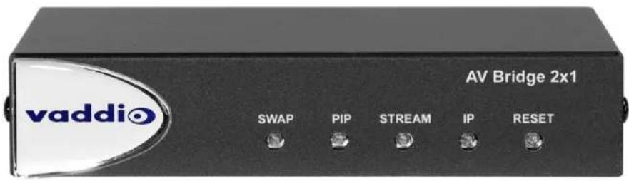 vaddio AV Bridge 2x1 SWAP PIP STREAM IP RESET