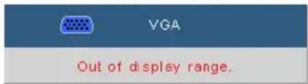 VGA Out of display range.