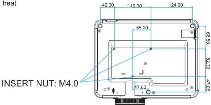 heat 42.00 110.00 124.00 55.00 68.50 82.30 47.05 INSERT NUT: M4.0