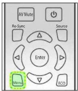 AV Mute Re-Sync Source Enter Menu ECO