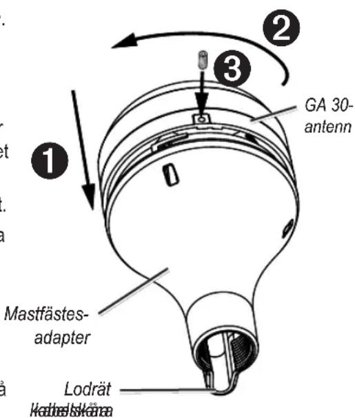 GA 30- antenn Mastfästes- adapter Lodrät Kathelskärne