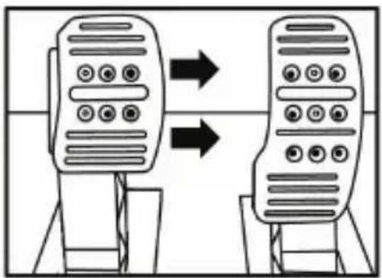 THRUSTMASTER T3PA Add-On Gaming Pedal Set - Adjusting the SPACING of the three pedals - 3