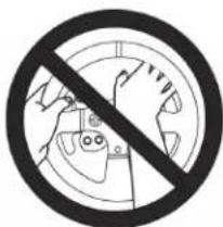 Prohibition sign with crossed hands and circular background, indicating no protection or resistance