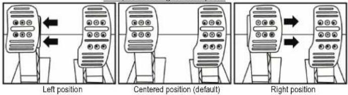 Left position Centered position (default) Right position