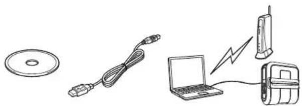 BROTHER RJ-4040 - Konfiguration ved hjælp af installations-cd-rom'en og midlertidig brug af et USB-kabel - 1
