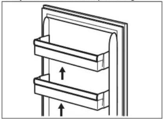 AEG SCB418F3LS - Placering af dørhylder - 1