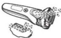 PANASONIC ES-LT67 - Faites sécher complètement la section de la grille de protection, le rasoir et la tondeuse de précision [A⑪]. - 1