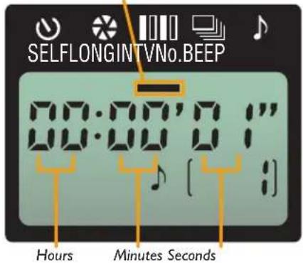 SELFLONGINTVNo.BEEP 00:00'01' 00:00'01' Hours Minutes Seconds