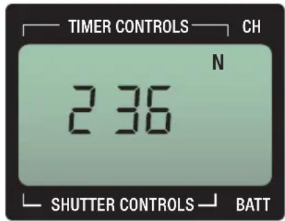 TIMER CONTROLS CH N 236 SHUTTER CONTROLS BATT
