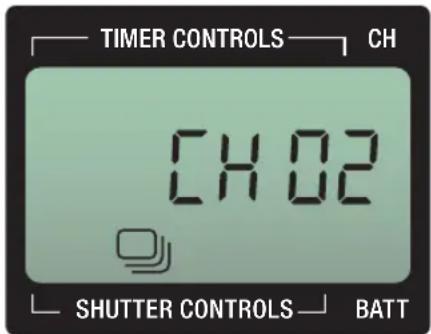 TIMER CONTROLS CH CH 02 SHUTTER CONTROLS BATT