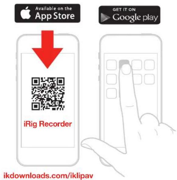 Available on the App Store iRig Recorder GET IT ON Google play ikdownloads.com/iklipav