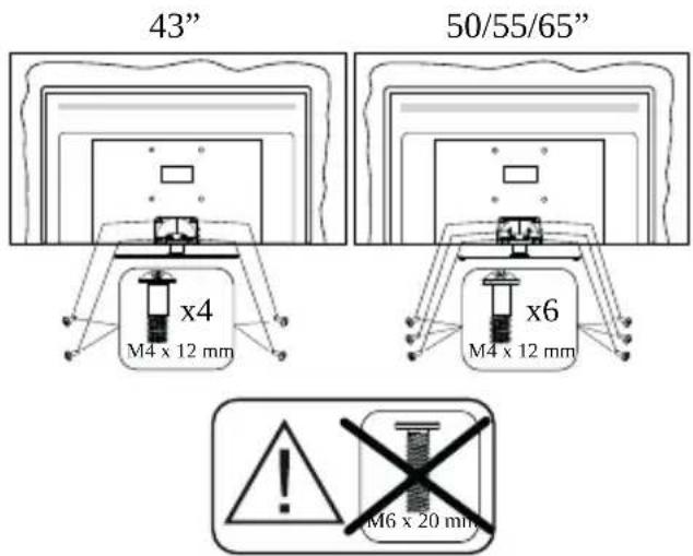 PANASONIC TX-65HX712E - Jalustan asennus - 3