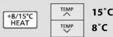 +8/15°C HEAT TEMP TEMP 15°C 8°C