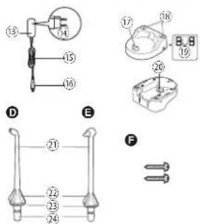 Technical diagram showing labeled components of a mechanical or electrical component with numbered parts and assembly details.
