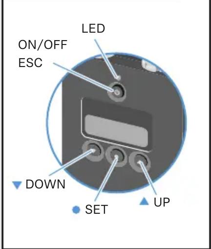 LED ON/OFF ESC DOWN SET UP