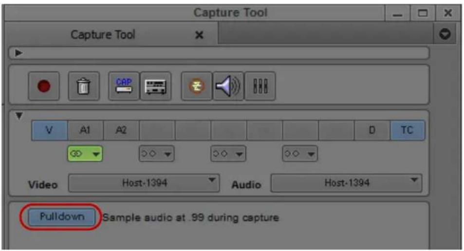 Capture Tool Capture Tool V A1 A2 D TC Video Host-1394 Audio Host-1394 Pulldown Sample audio at .99 during capture