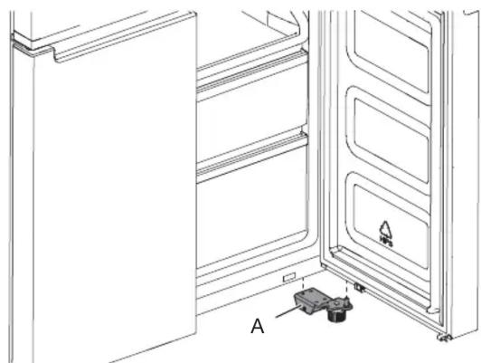 WHIRLPOOL WQ9 B1L - Retirar e voltar a colocar a porta do congelador/congelação fl exível - 2